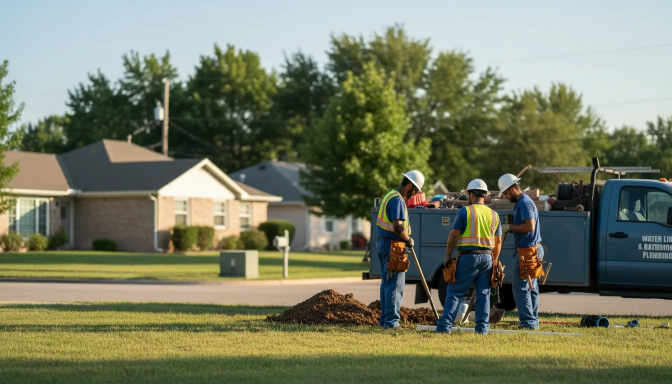 Residential water line and bathroom plumbing service in Orwell, OH